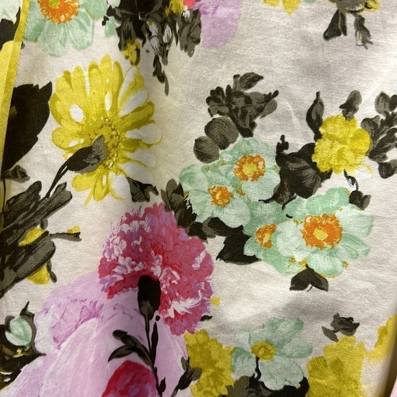 RICKIE FREEMAN for TERI JON Sleeveless Floral Cotton Dress Sz 10 Resort Wedding - Picture 4 of 8